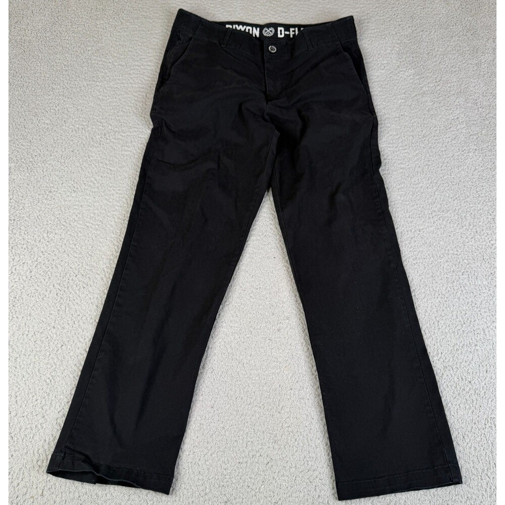 Dixxon Flannel D Flexx Pants Mens 34x30 Black Stretch Elastic Waist Chino Work